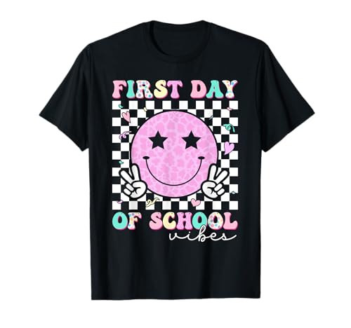 Erster Schultag Vibes Teacher Kids Groovy Zurück zur Schule T-Shirt Erster Schultag Vibes Teacher Kids Groovy Zurück zur Schule T-Shirt von First Day Of School Vibes Retro Groovy Teacher