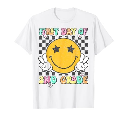 Erster Schultag der 2. Klasse, Retro-Schulanfang für Mädchen und Kinder T-Shirt von First Day Of Second Grade Teacher Girls Boys