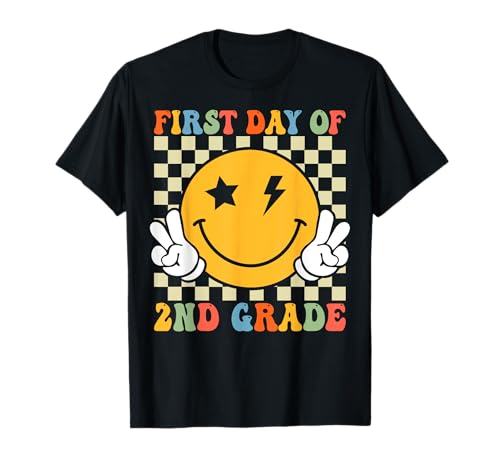 Erster Schultag der 2. Klasse, Retro-Schulanfang für Mädchen und Kinder T-Shirt von First Day Of Second Grade Teacher Girls Boys