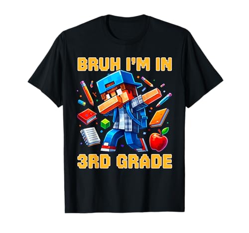 Bruder, ich Bin in der 3. Klasse und fange an, Jungs, Kinder, Gamer, zurück zur Schule T-Shirt Bruder, ich Bin in der 3. Klasse und fange an, Jungs, Kinder, Gamer, zurück zur Schule T-Shirt von First Day of School 3rd Grade Boys Third Grade