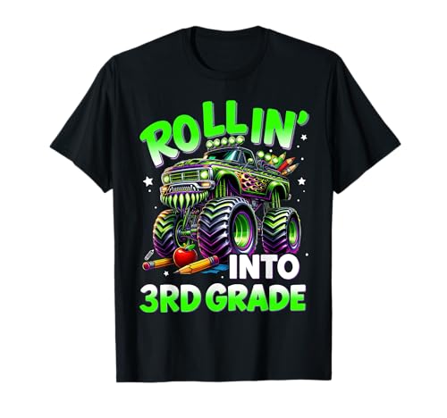 Rollin' Into 3rd Grade Monster Truck Back to School, Jungs T-Shirt Rollin' Into 3rd Grade Monster Truck Back to School, Jungs T-Shirt von First Day of School 3rd Grade Tees