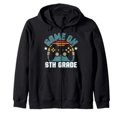 Spiel in der 6. Klasse, Zurück in die Schule, sechste Klasse, Gamer, Jungen, Kinder Kapuzenjacke Spiel in der 6. Klasse, Zurück in die Schule, sechste Klasse, Gamer, Jungen, Kinder Kapuzenjacke von First Day of School Awesome Video Gamer Shirts