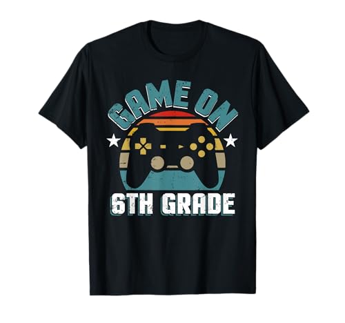 Spiel in der 6. Klasse Schulanfang Sechste Klasse Gamer Jungen Kinder T-Shirt Spiel in der 6. Klasse Schulanfang Sechste Klasse Gamer Jungen Kinder T-Shirt von First Day of School Awesome Video Gamer Shirts