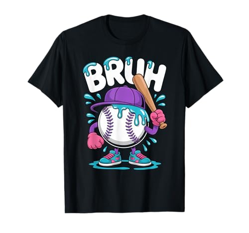 Bruh Baseball -EIS Tropf Pastell süße Jugend Baseball Boys T-Shirt Bruh Baseball -EIS Tropf Pastell süße Jugend Baseball Boys T-Shirt von First Day of School Boys Girls Baseball Cool Tee