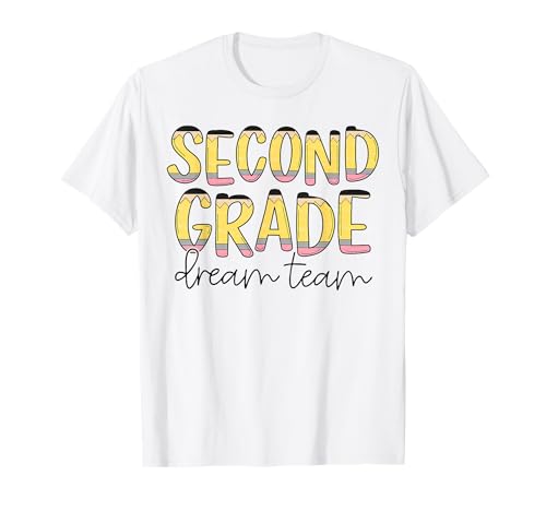 Dreamteam der zweiten Klasse, Lehrer der zweiten Klasse, zurück zur Schule, Kind T-Shirt Dreamteam der zweiten Klasse, Lehrer der zweiten Klasse, zurück zur Schule, Kind T-Shirt von First Day of School Outfit Boys Girls Women Men