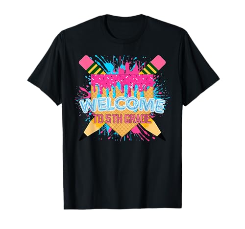 Erster Tag der 5. Klasse Baseball Ice Cream Drip Boy T-Shirt Erster Tag der 5. Klasse Baseball Ice Cream Drip Boy T-Shirt von First Day of School Outfit Boys Girls Women Men
