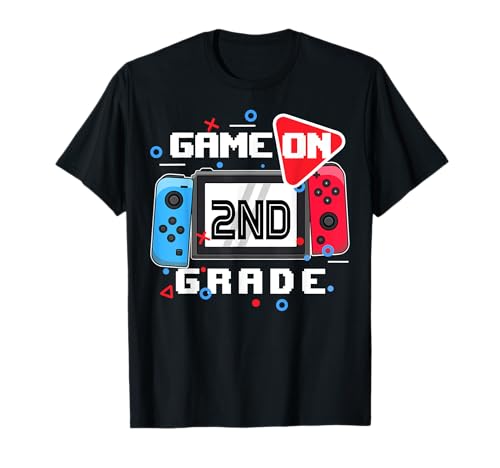 Game On 2nd Grade Back To School Video Gamer Jungen Kinder T-Shirt von First Day of School Outfit Boys Girls Women Men