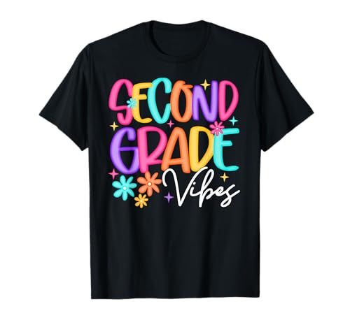Preppy Second Grade Vibes Zurück zur Schule, 2. Klasse, Mädchen T-Shirt von First Day of School Outfit Boys Girls Women Men