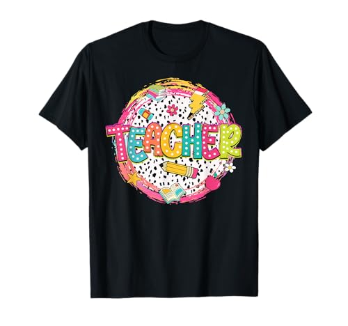 Retro Lehrer Zurück zur Schule Lehrer Wertschätzung Geschenk Frauen T-Shirt Retro Lehrer Zurück zur Schule Lehrer Wertschätzung Geschenk Frauen T-Shirt von First Day of School Outfit Boys Girls Women Men