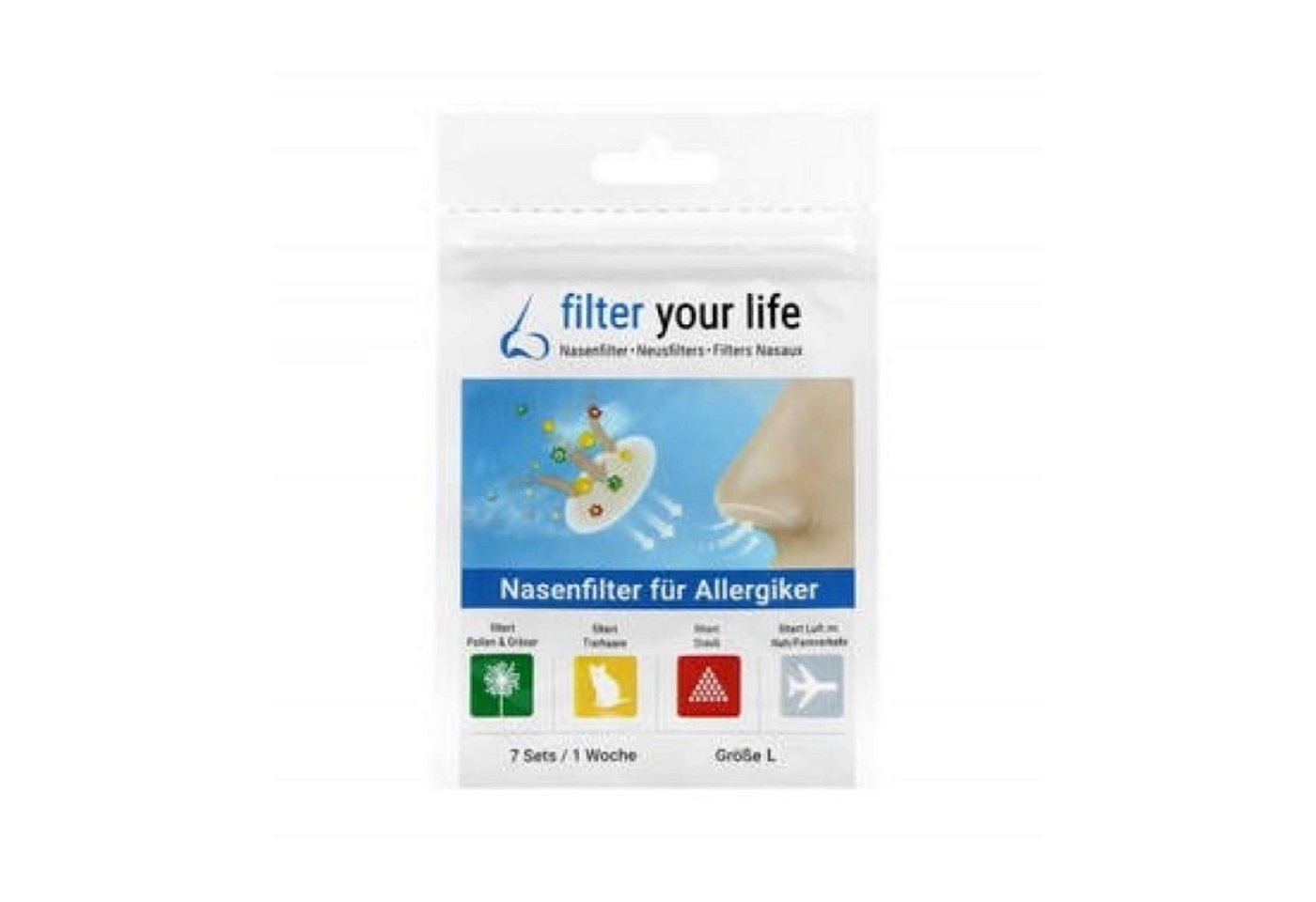 First Defense Nasenpflaster Filter Your Life Allergiker-Nasenfilter, 7 Sets für 1 Woche, Größe L First Defense Nasenpflaster Filter Your Life Allergiker-Nasenfilter, 7 Sets für 1 Woche, Größe L von First Defense