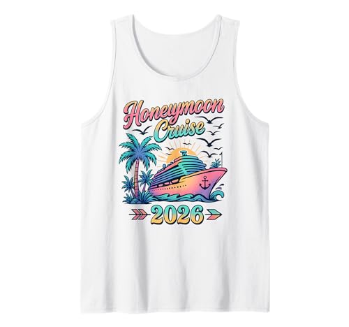 Flitterwochen-Kreuzfahrt 2026 verheiratete Paare Passende Männer Frauen Tank Top Flitterwochen-Kreuzfahrt 2026 verheiratete Paare Passende Männer Frauen Tank Top von First Family Cruise Married Couples 2026 Apparel