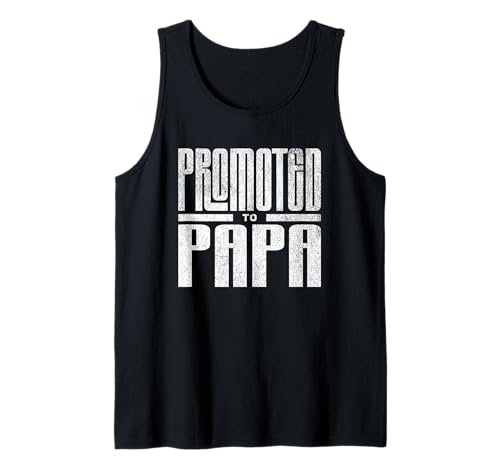 Herren Promoted to Papa New Dad Ankündigung für Baby Reveal Tank Top Herren Promoted to Papa New Dad Ankündigung für Baby Reveal Tank Top von First Father's Day New Dad Papa Baby Reveal