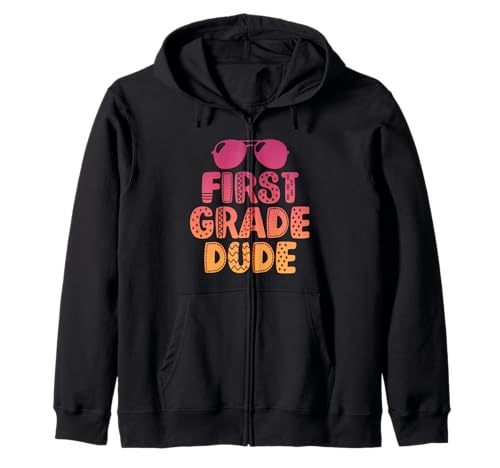 Schulanfang erster Schultag erste Klasse Jungen Kapuzenjacke Schulanfang erster Schultag erste Klasse Jungen Kapuzenjacke von First Grade Boys Tees