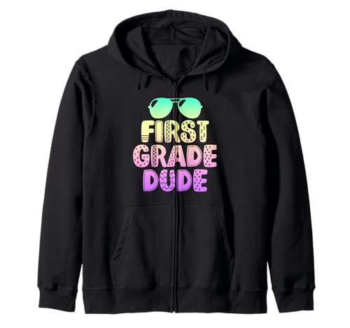 Schulanfang erster Schultag erste Klasse Jungen Kapuzenjacke Schulanfang erster Schultag erste Klasse Jungen Kapuzenjacke von First Grade Boys Tees