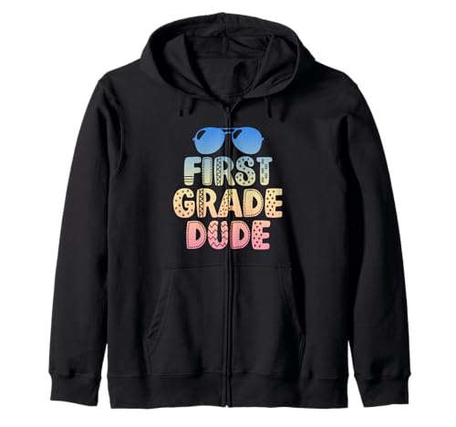 Schulanfang erster Schultag erste Klasse Jungen Kapuzenjacke Schulanfang erster Schultag erste Klasse Jungen Kapuzenjacke von First Grade Boys Tees