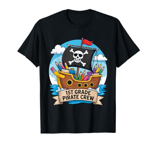 1. Klasse Piraten Crew School Kids Adventure Back to School T-Shirt 1. Klasse Piraten Crew School Kids Adventure Back to School T-Shirt von First Grade Pirate Crew Adventure Kids Teacher