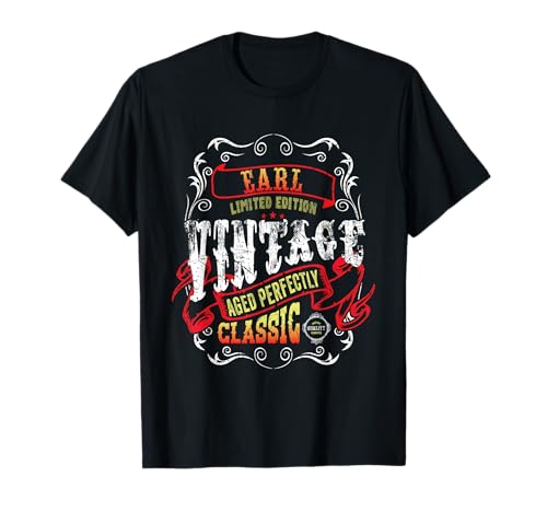 Klassische personalisierte Vintage Earl Limited Edition Herren T-Shirt Klassische personalisierte Vintage Earl Limited Edition Herren T-Shirt von First Name Gifts Tee, Say My Name
