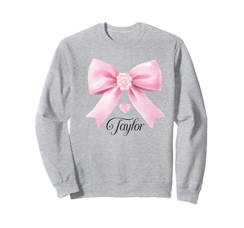 Niedliche Taylor Vorname, Teenager, Mädchen, Frauen, rosa Herzschleife Sweatshirt Niedliche Taylor Vorname, Teenager, Mädchen, Frauen, rosa Herzschleife Sweatshirt von First Name Gifts
