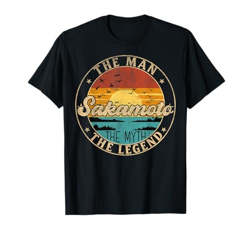 SAKAMOTO The Man The Myth The Legend First Name T-Shirt von First Name Vintage Retro Surname Last Name