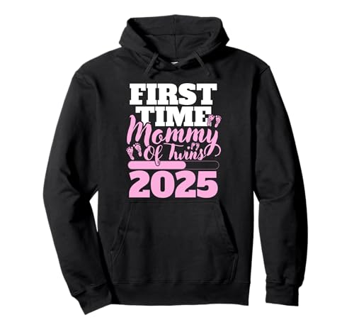 Erstmalige Mama der Zwillinge 2025, zukünftige Mama lädt Pullover Hoodie Erstmalige Mama der Zwillinge 2025, zukünftige Mama lädt Pullover Hoodie von First time mommy of twins 2025, mommy loading