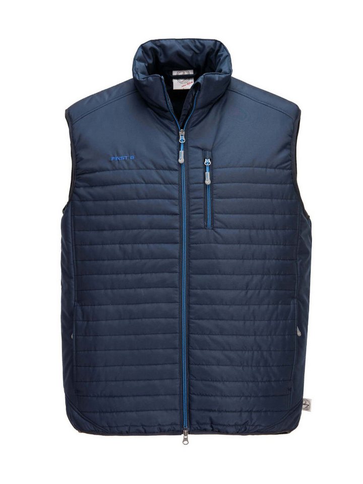 FirstB Steppweste Herren Steppweste Aaron elastischer Schulterabschluß, Kinnschutz von FirstB