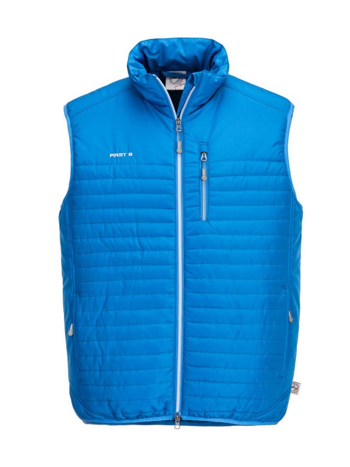 FirstB Steppweste Herren Steppweste Aaron elastischer Schulterabschluß, Kinnschutz von FirstB