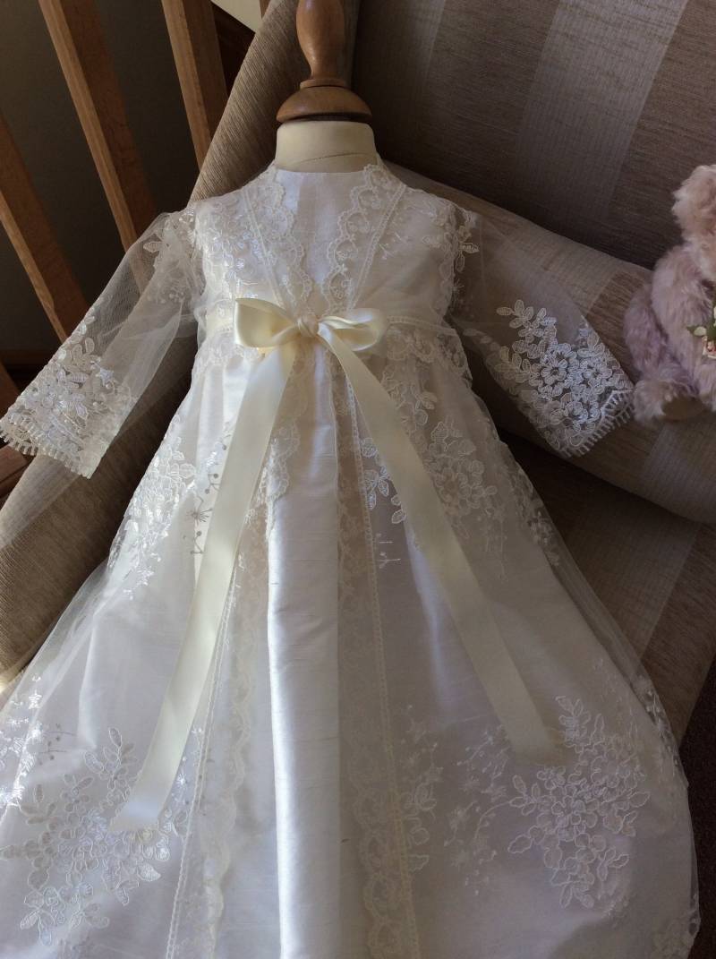 Spitze Taufkleid, Taufkleid Extra Lang, Robe De Bapteme, Battesimo von FirstBlessings