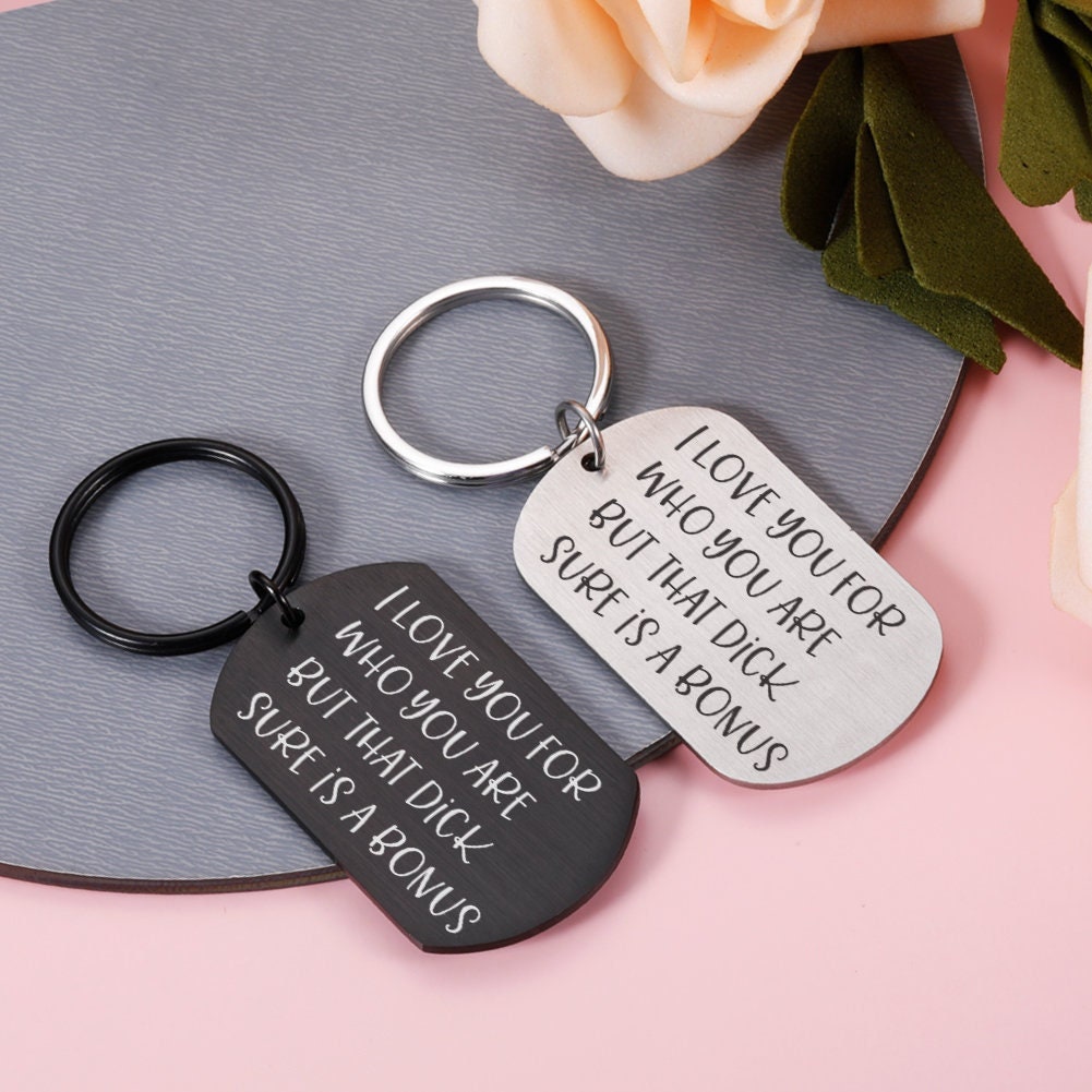 Personalisierte Paar Schlüsselbund-Ich Liebe Dich Für Wer Du Bist ... Lustige Schlüsselanhänger, Valentinstag Geschenke Freund von FirstJewelryDesign