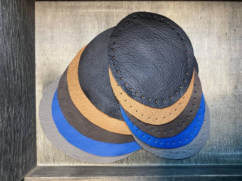 Lederflicken Für Hosen Und Pullover, Knieschoner Gestanzt Per Hand, Ellenbogenpadges Aus Echtem Leder, Echtlederflicken Zum Schließen Löchern von FirstSteps24de