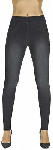 Firstclass Trendstore Shapeleggings in Jeans-Optik Gr. S-XXL, formend modellierend schlankmachend (Maddie schwarz S) von Firstclass Trendstore