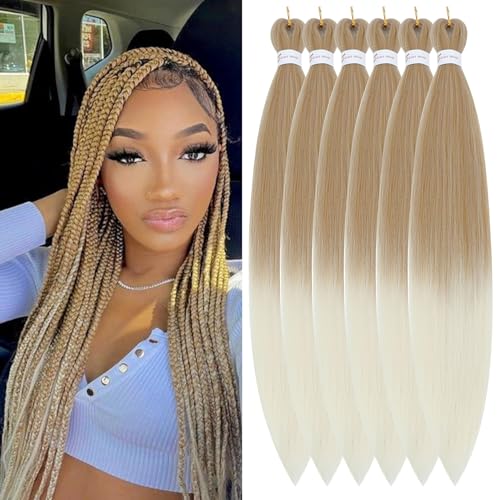 Braiding Hair Pre-Stretched Braiding Hair-6 Packs Ombre PreStretched Braiding Hair For Crochet Twist Braids Hair For Black Women Braiding Hair Pre-Stretched Braiding Hair-6 Packs Ombre PreStretched Braiding Hair For Crochet Twist Braids Hair For Black Women von Firstcyh Hair