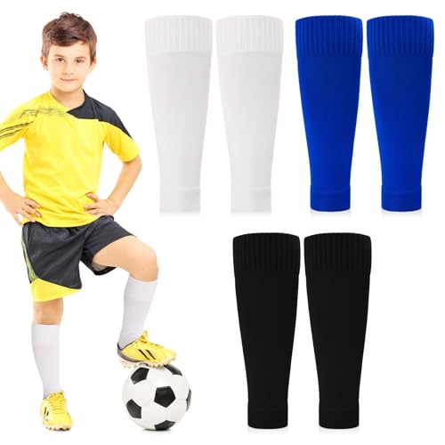 Firtink 3 Paare Kinder Fußball Stutzen, Fußball Sleeves Tubes Sportsocken Trainingssocke Sockenstutzen Fußballstutzen für Fussball Basketball Laufen Radfahren Marathon von Firtink