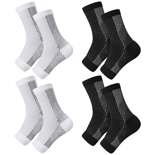 Firtink 4 Paare Orthopädische Kompressionssocken,34-39 Fußkompressions-Knöchelstütze Outdoor-Sport-Neuropathische Nano-Socken Für Herren Und Damen von Firtink