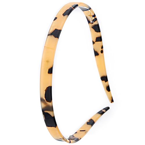 Firuilo Acetat-Zellulose-Stirnband, Schildpatt-Stirnbänder, dünne Haarbänder mit Zähnen für Damen, bernsteinfarben, Einheitsgröße Firuilo Acetat-Zellulose-Stirnband, Schildpatt-Stirnbänder, dünne Haarbänder mit Zähnen für Damen, bernsteinfarben, Einheitsgröße von Firuilo