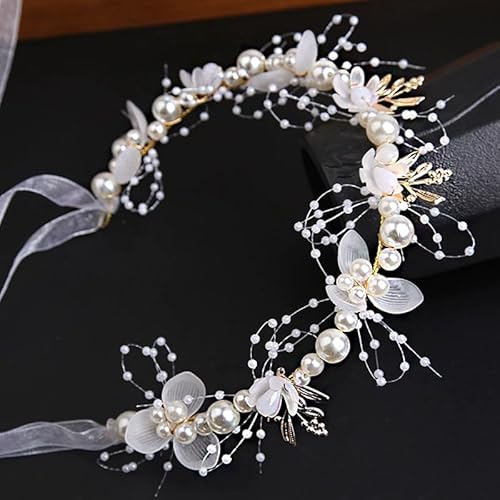 Firuilo Blumenkronen-Stirnband, Perlenblumen-Haarbänder, goldene Blätter, Kopfreifen, Hochzeit, Brautschmuck, Haarschmuck für Damen und Mädchen Firuilo Blumenkronen-Stirnband, Perlenblumen-Haarbänder, goldene Blätter, Kopfreifen, Hochzeit, Brautschmuck, Haarschmuck für Damen und Mädchen von Firuilo