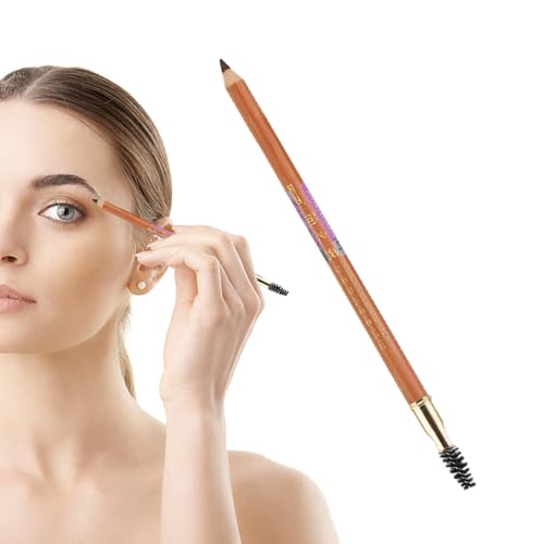 Augenbrauenstift,Doppelseitiger Augenbrauenstift | Langlebiges braunes Augen-Make-up, einziehbarer Augenbrauenstift für Mädchen und Frauen Firulab von Firulab
