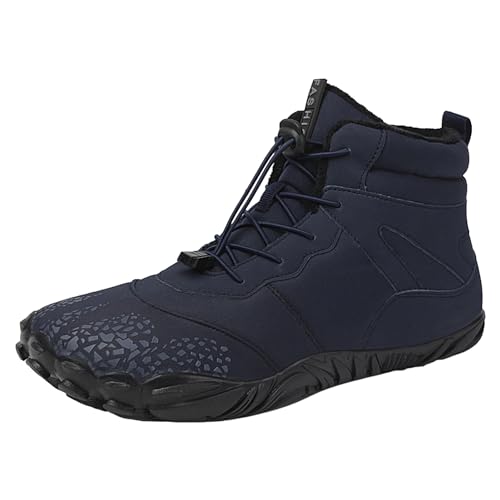 Firulab Barfußschuhe für Herren und Damen, breite Zehenbox Winter-Schneestiefel weiche Nicht-Slip Wasserdichte Wanderschuhe, Unisex, Winter-Baumwollstiefel, Turnschuhe von Firulab