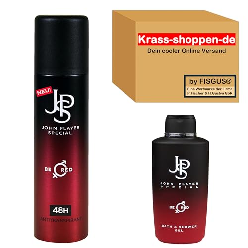 John Player Special BE RED Duo-Set, Bath & Showergel 500ml & Deo 48h Antitranspirant 150ml - Ein Angebot von krass-shoppen-de by FISGUS® von FisGus