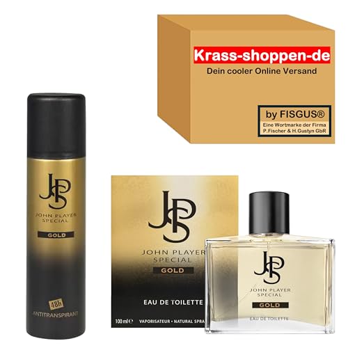 John Player Special - Gold Kollektion - Eau de Toilette 100ml & Deospray 48h Antitranspirant 150ml - Ein Angebot von krass-shoppen-de by FISGUS® von FisGus