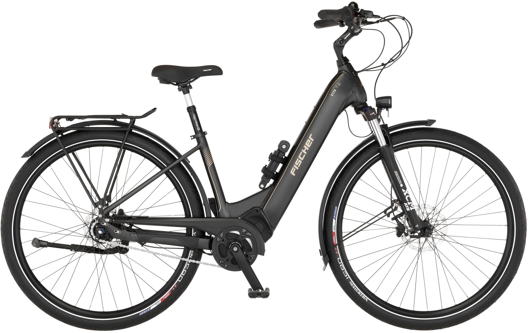 FISCHER Fahrrad "CITA 7.0I 630" 7 Gang Shimano Nexus Schaltwerk Nabenschaltung Mittelmotor 250 W Schloss, Pedelec, Elektrofahrrad für Damen u. Herren von Fischer Fahrrad