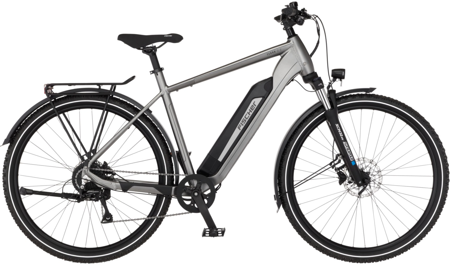 FISCHER Fahrrad "TERRA 2.2 688 55" 8 Gang Shimano ACERA Schaltwerk Heckmotor mit Akku-Ladegerät;mit Werkzeug, Pedelec, Elektrofahrrad für Damen und Herren von Fischer Fahrrad