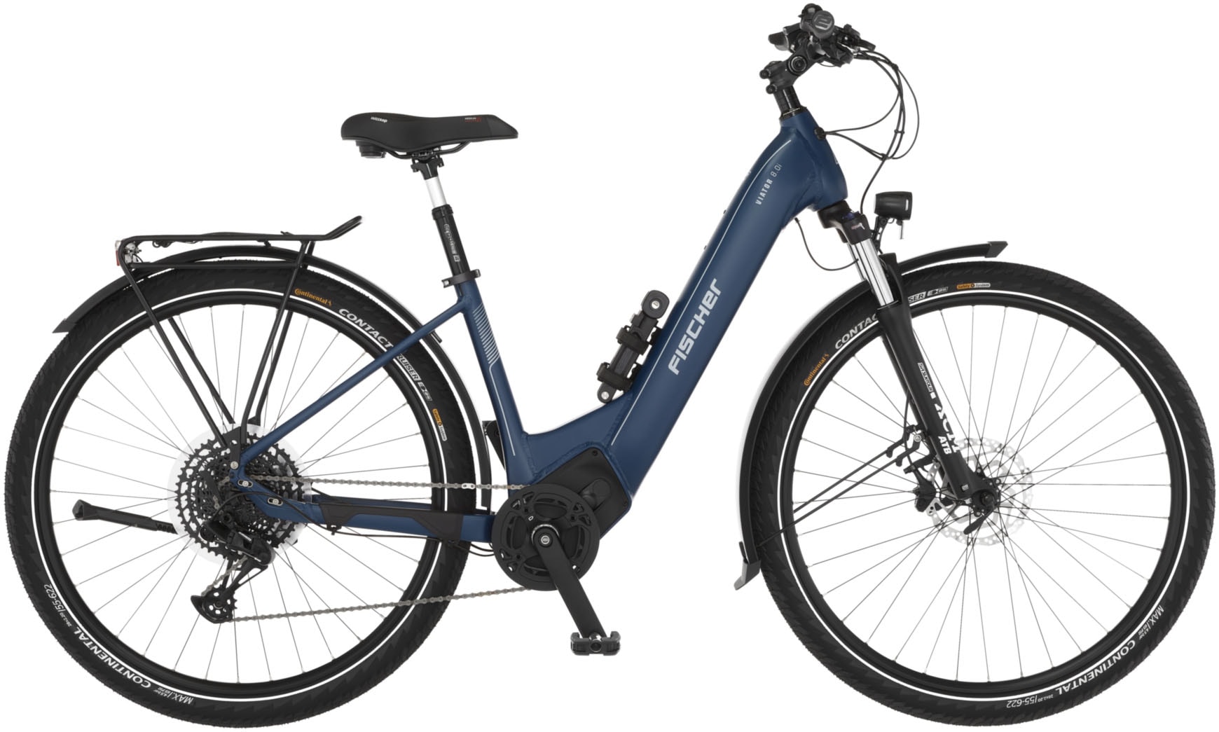 FISCHER Fahrrad "VIATOR 8.0i Damen 43" 12 Gang SRAM Eagle SX Schaltwerk Kettenschaltung Mittelmotor 250 W mit Faltschloss, Pedelec, Elektrofahrrad für Damen u. Herren von Fischer Fahrrad