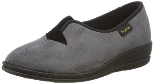 Fischer Damen Dora Hohe Hausschuhe, Grau (grau), 43 EU von Fischer Markenschuh