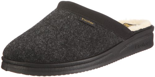 Fischer Herren Andy Filz-Pantoffel Schurwolle Hausschuhe, Schwarz/anthrazit Fischer Herren Andy Filz-Pantoffel Schurwolle Hausschuhe, Schwarz/anthrazit von Fischer Markenschuh