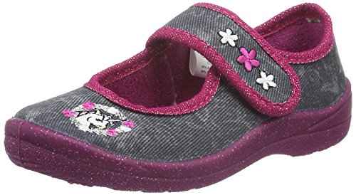 Fischer Jungen Mädchen-Klett Flache Hausschuhe, Grau (Graphit 602), 29 EU von Fischer Markenschuh
