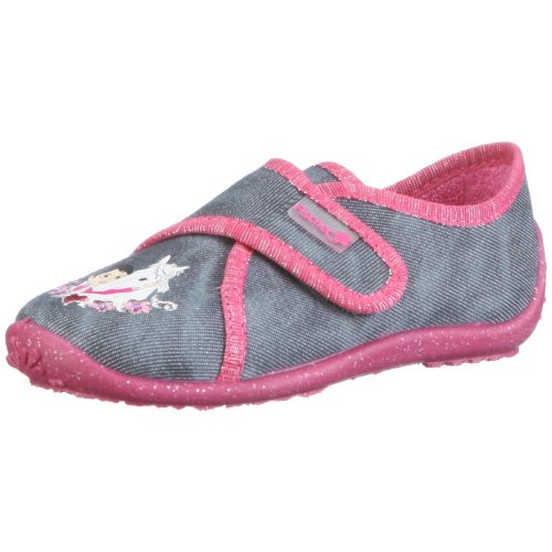 Fischer Mädchen Nelly Pferd Hausschuhe, Grau/Graphit von Fischer Markenschuh