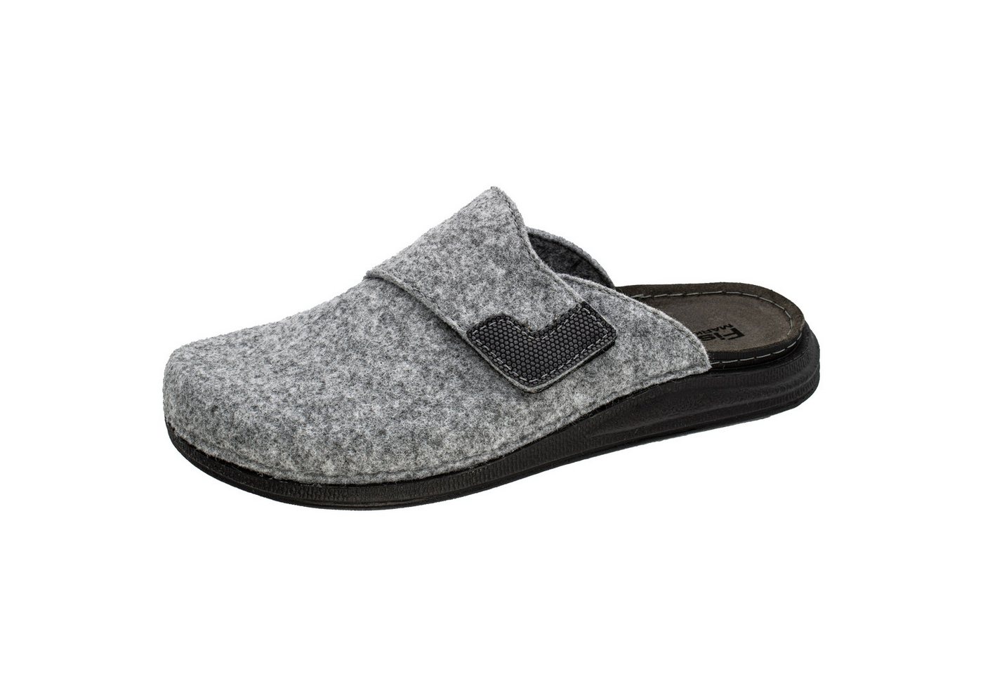 Fischer-Markenschuh Axel Pantoffel aus recyceltem PET Filz, leicht gepolstertes Lederfußbett von Fischer-Markenschuh