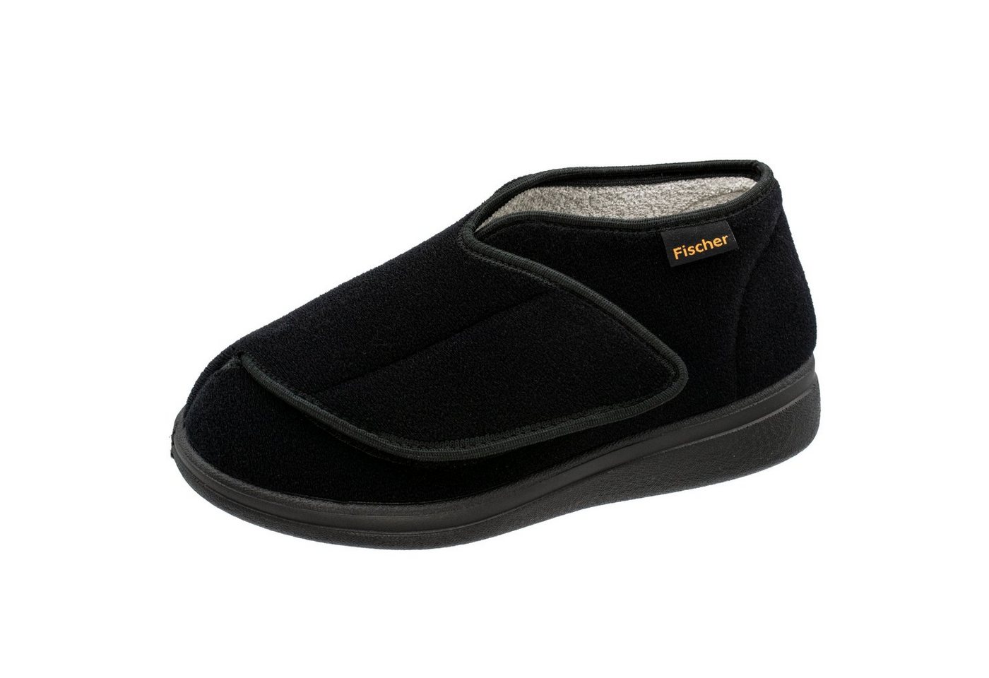 Fischer-Markenschuh Bad Wiessee Hausschuh aus Klettverlour, mit Frotteefutter, Einlegesohle herausnehmbar von Fischer-Markenschuh