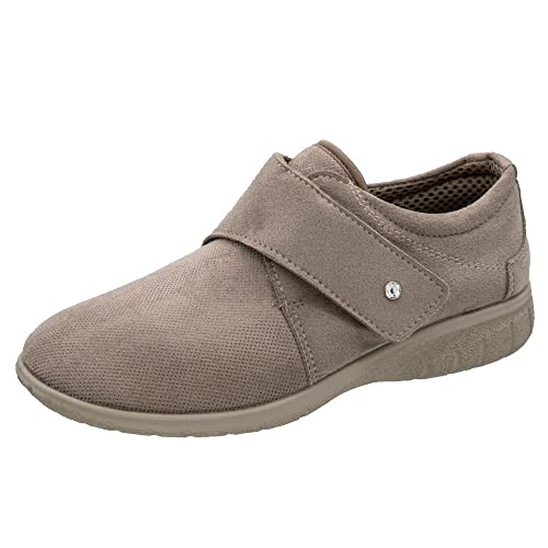 Fischer Markenschuh Damen, Frauen Hausschuhe,Wechselfußbett,hofschuh,pantine,treter,finken,schlapen,Home-Slipper,patschen,Beige,40 EU / 7 UK von Fischer Markenschuh