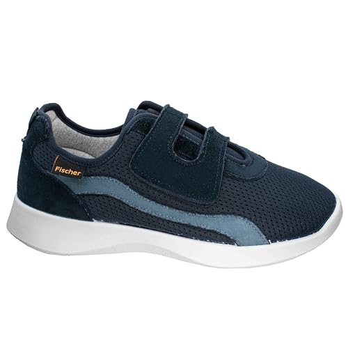 Fischer Markenschuh Damen-Comfort-Sneaker mit Klettverschluss in blau von Fischer Markenschuh
